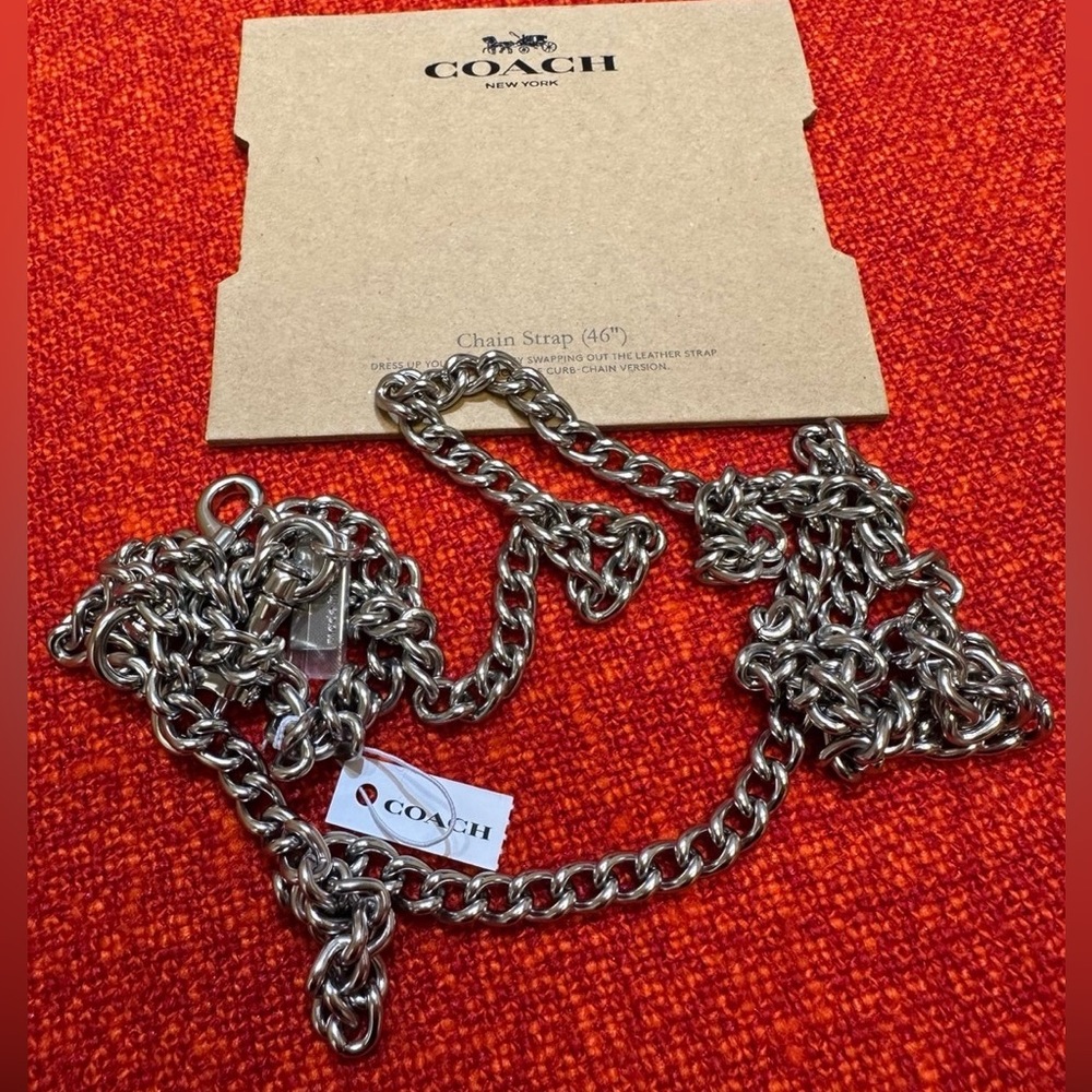 ❤️❤️❤️NEW Coach silver tone purse/bag replacement metal strap ❤️❤️❤️